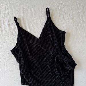 Women's Velvet Wrap Style Bodysuit